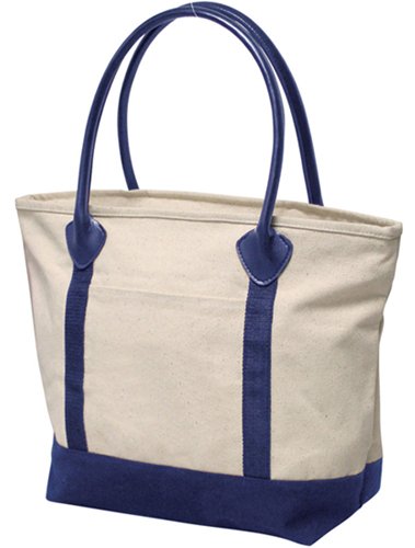 16 oz. Cotton Tote Bag w/ Zippered Closure - Avalon