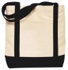 16" Cotton Tote Bag w/ Snap Closure - Two Tone - Ensign