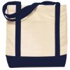 16" Cotton Tote Bag w/ Snap Closure - Two Tone - Ensign