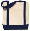 16" Cotton Tote Bag w/ Snap Closure - Two Tone - Ensign