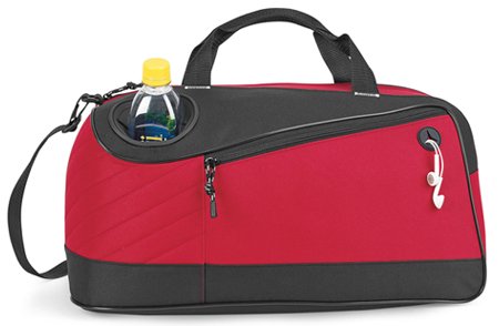 Duffle bag with water bottle holder on sale