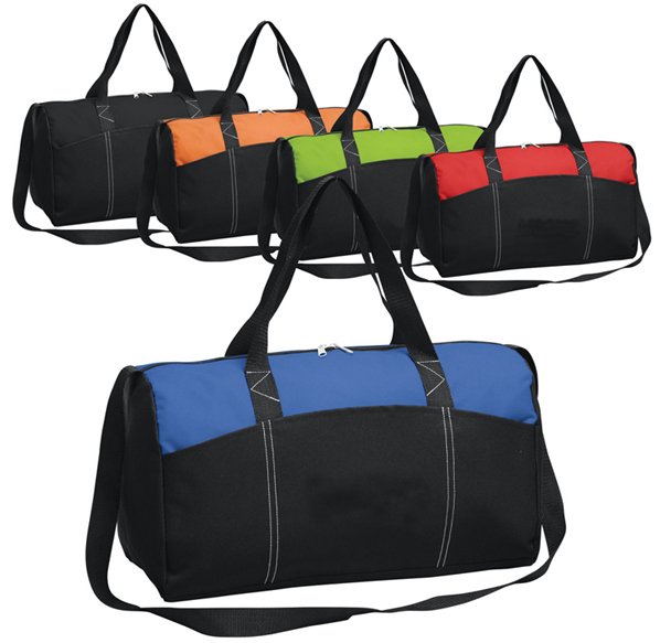 Sport Duffle Bag w/ Open Pockets Polyester