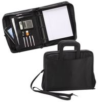3 Ring Binder w/ Padded Laptop Sleeve & Zippered Closure