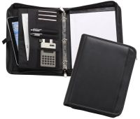3 Ring Padfolio w/ Padded Tablet Pocket & Zippered Closure
