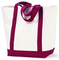 12 oz. Cotton Tote Bag w/ Snap Closure - 18" Wide - Captain