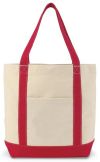 12 oz. Cotton Tote Bag w/ Snap Closure - 18" Wide - Captain