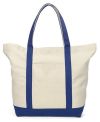 22" Cotton Tote Bag w/ Front Pocket - 14 oz. - Admiral
