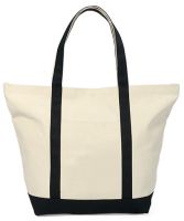 22" Cotton Tote Bag w/ Front Pocket - 14 oz. - Admiral