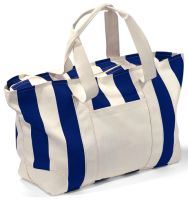 25" Cotton Tote Bag w/ Zipper Closure - 12 oz. - Striped