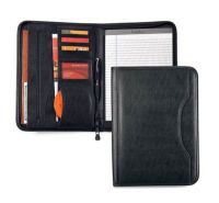 Zippered Padfolio w/ Mutiple Pockets & Slots - Wall Street