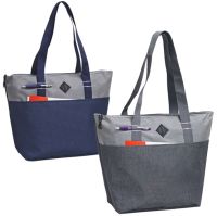 Zippered Tote Bag - Heather Poly Canvas - Urban